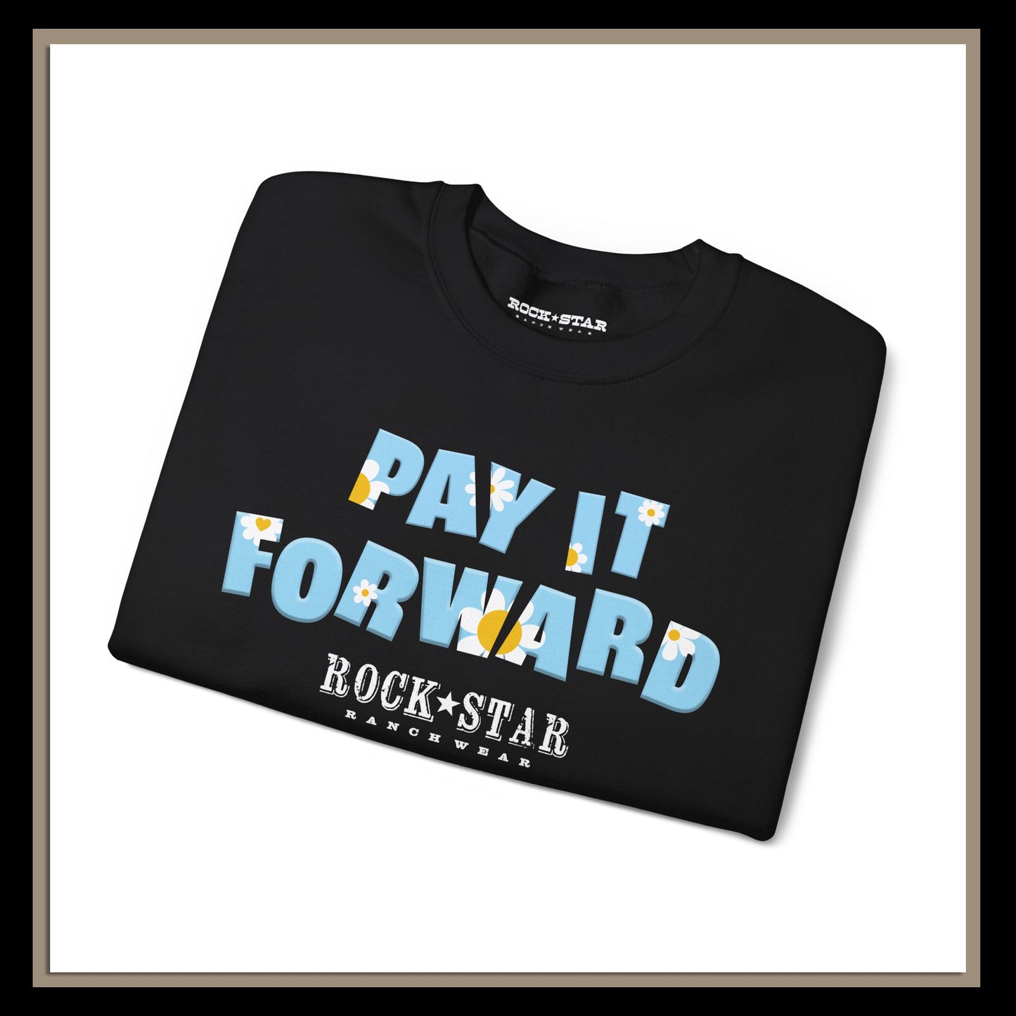 Pay It Forward | Men's Moo | RSRW | Crewneck Sweatshirt - Fun and Playful Design