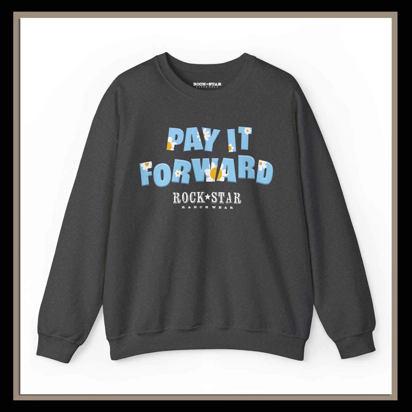 Pay It Forward | Men's Moo | RSRW | Crewneck Sweatshirt - Fun and Playful Design