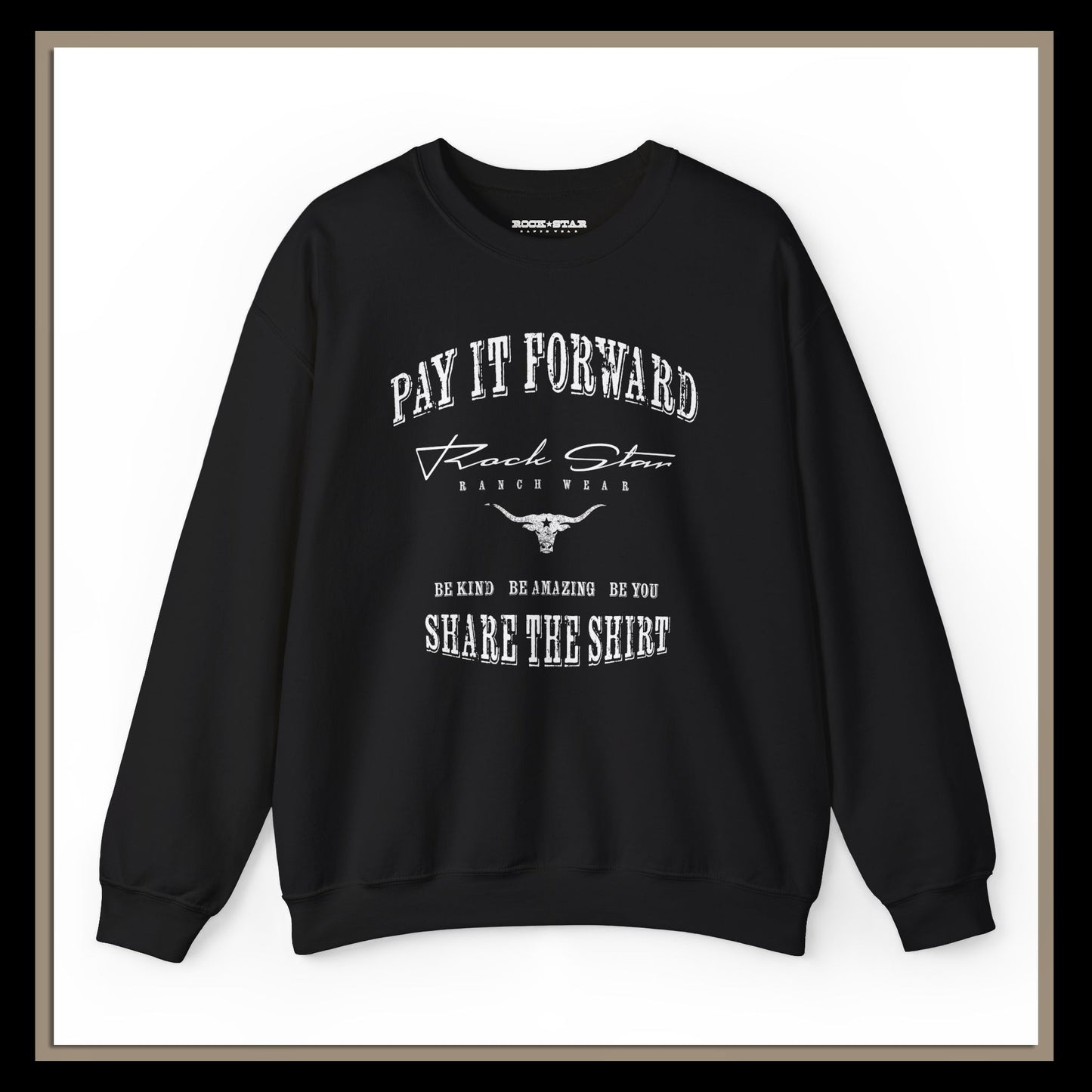 Pay It Forward | Woman's | RSRW Crewneck Sweatshirt - Be Kind, Share the Shirt.