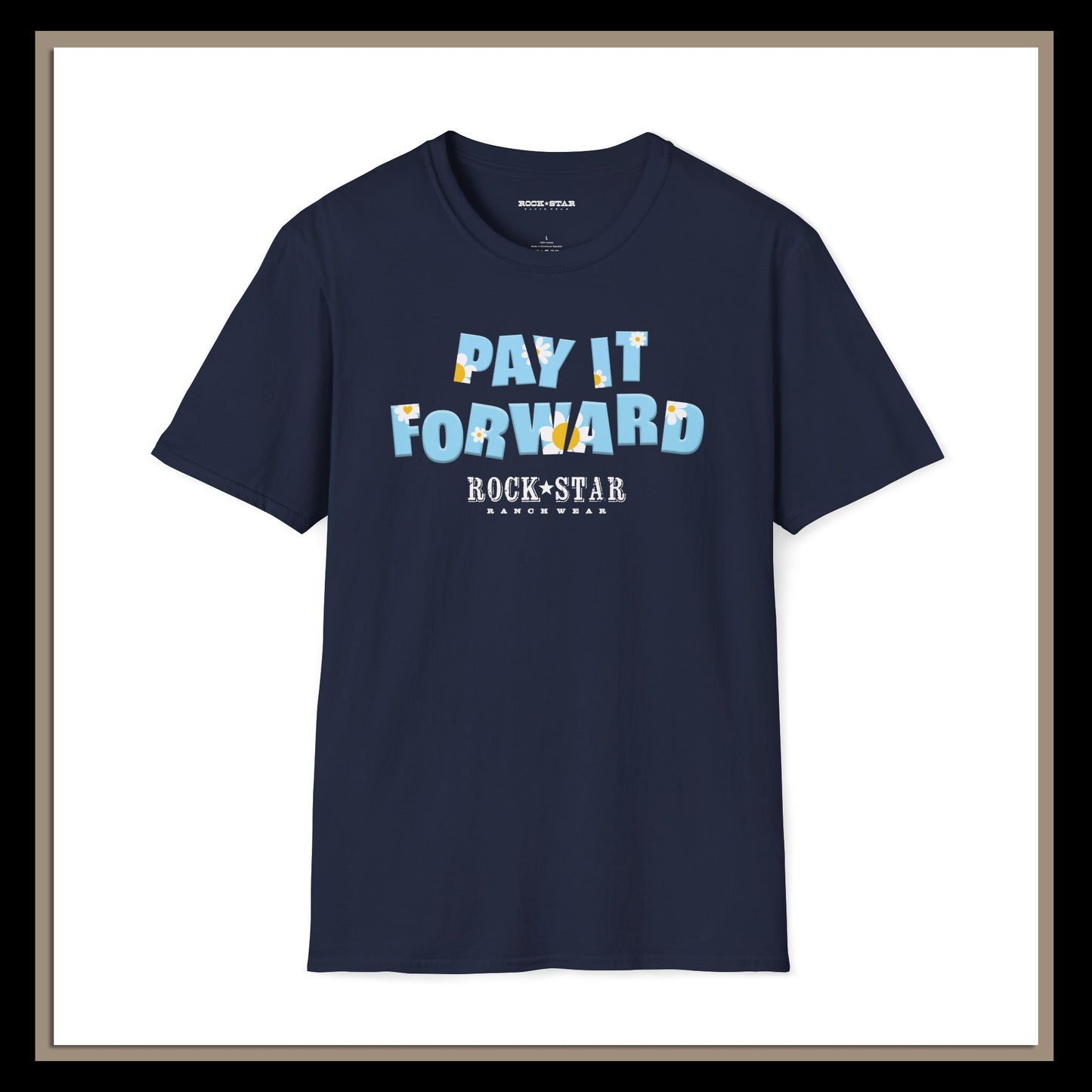 Pay It Forward | Men's Moo | RSRW | Unisex Soft style T-Shirt - Fun Graphic Tee for Gifting and Good Vibes.