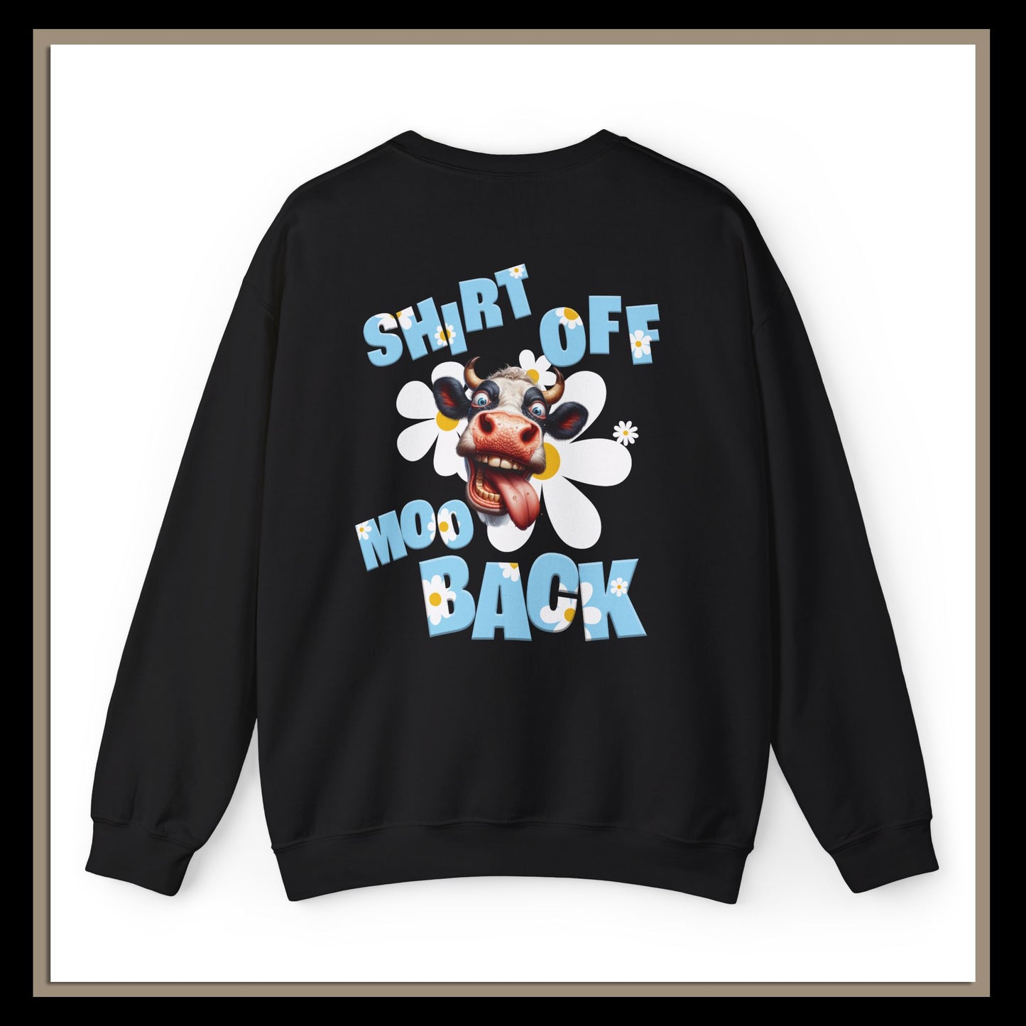 Pay It Forward | Men's Moo | RSRW | Crewneck Sweatshirt - Fun and Playful Design