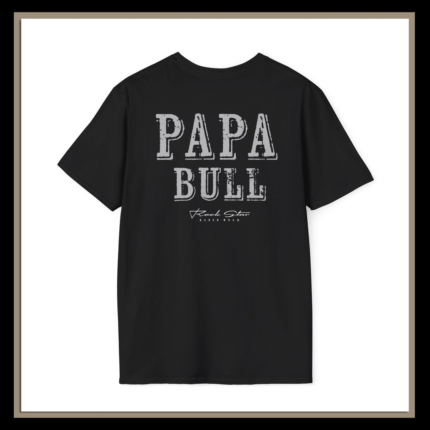 Men's | Papa Bull- Black | RSRW | T-Shirt.