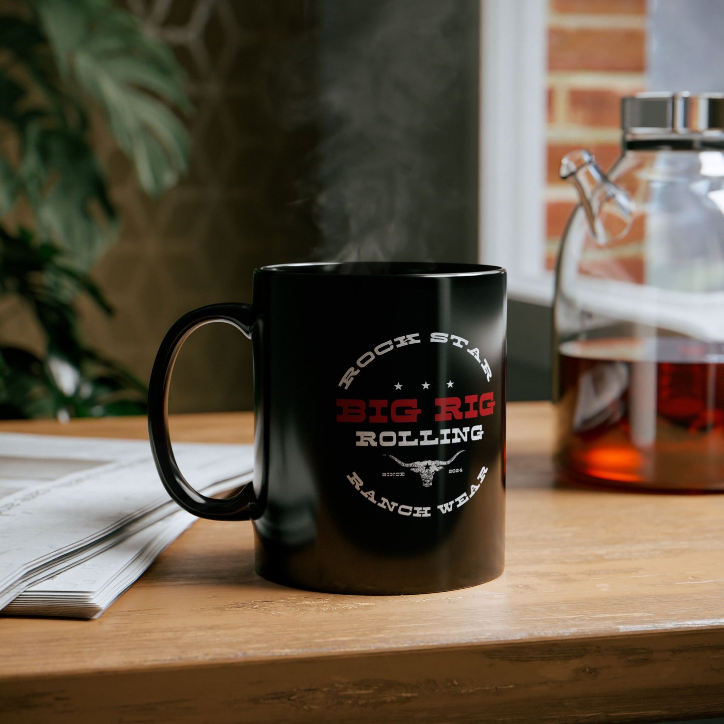 Big Rig Rolling | RSRW | Black Mug - Perfect for Truck Lovers