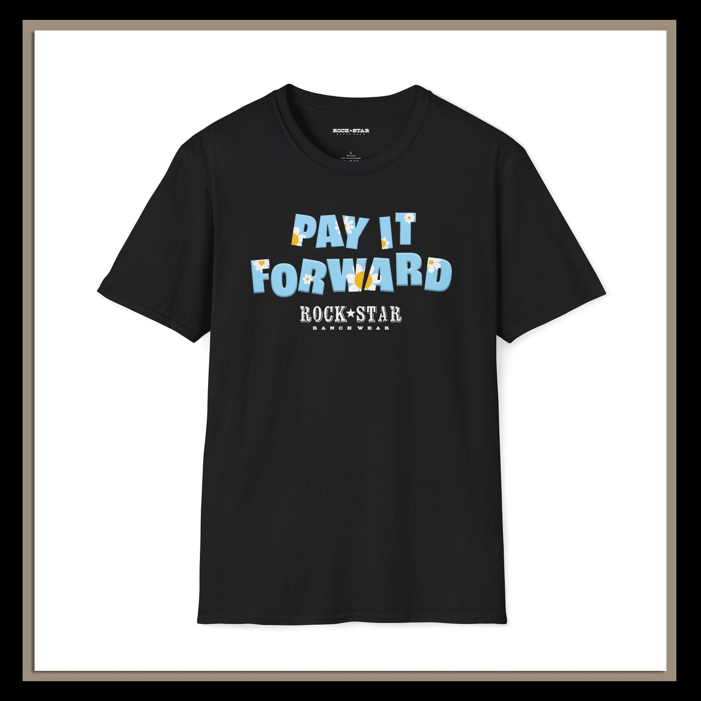 Pay It Forward | Men's Moo | RSRW | Unisex Soft style T-Shirt - Fun Graphic Tee for Gifting and Good Vibes.