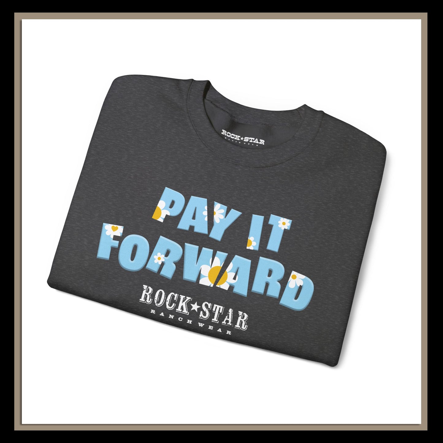 Pay It Forward | Men's Moo | RSRW | Crewneck Sweatshirt - Fun and Playful Design