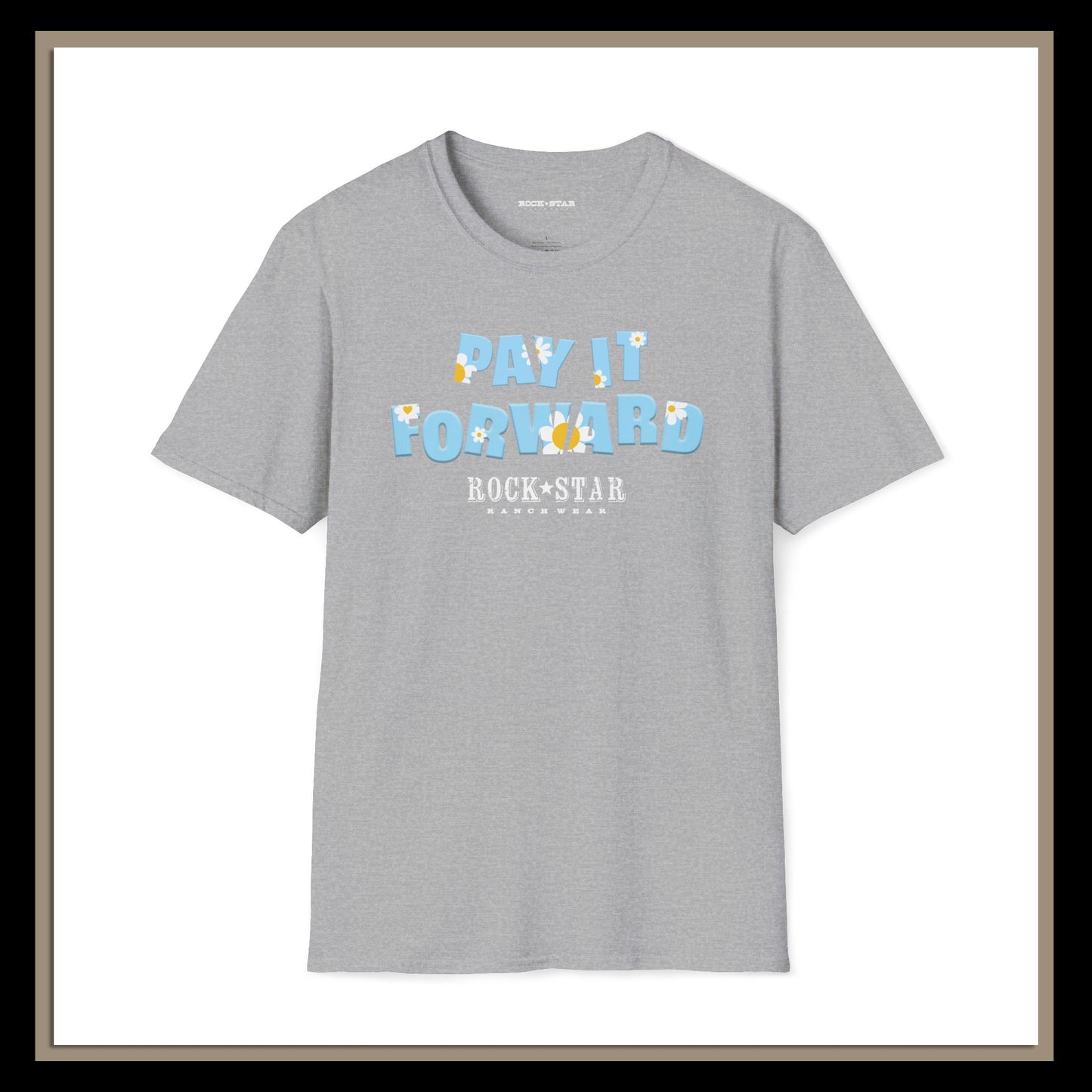 Pay It Forward | Men's Moo | RSRW | Unisex Soft style T-Shirt - Fun Graphic Tee for Gifting and Good Vibes.