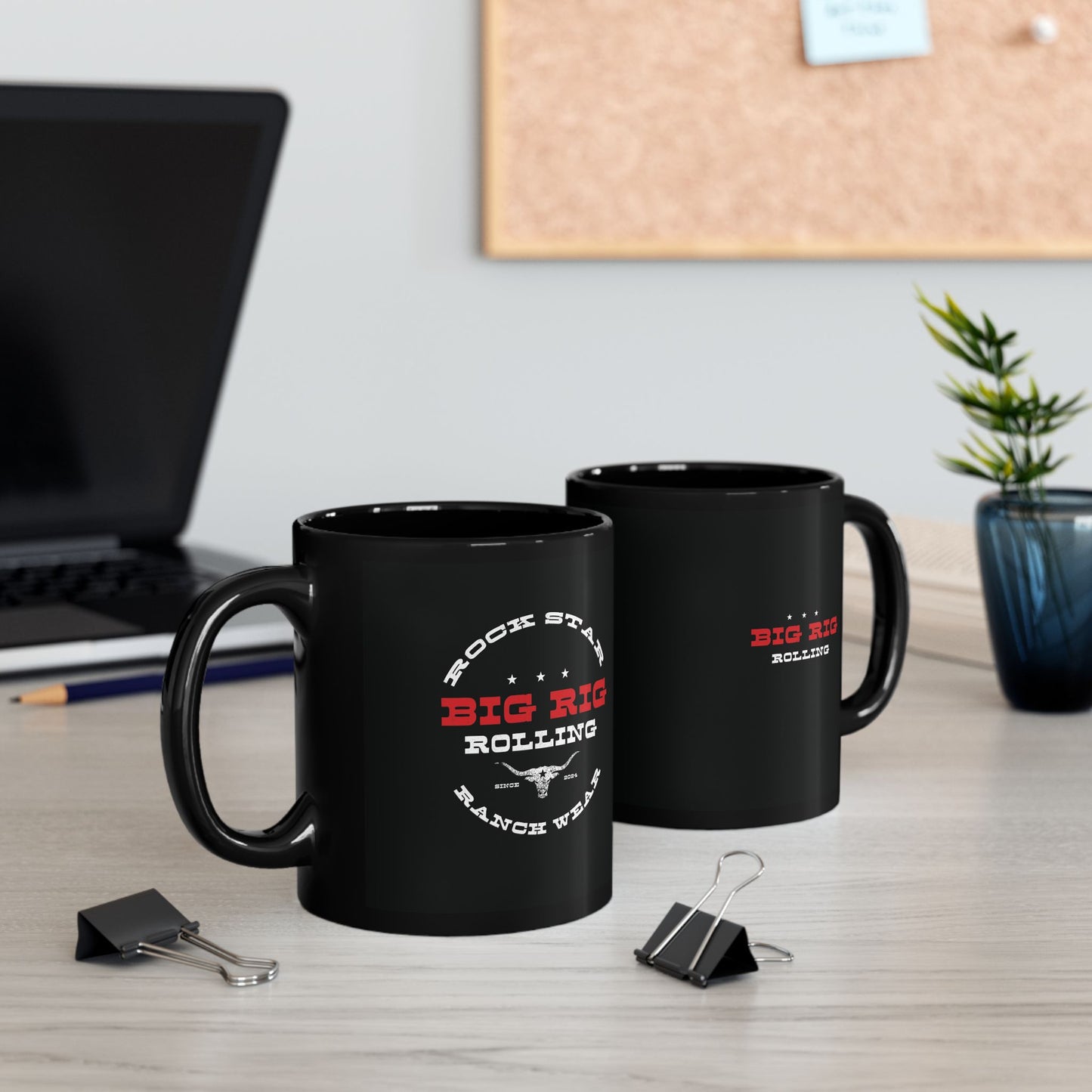 Big Rig Rolling | RSRW | Black Mug - Perfect for Truck Lovers